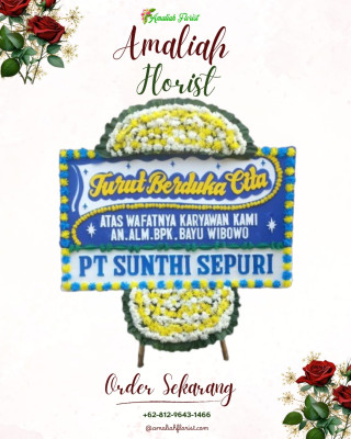 Papan Bunga Duka di Tejo Agung